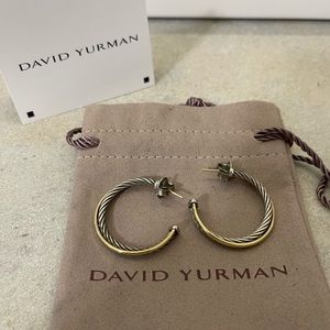 David Yurman Crossover Hoop Earrings